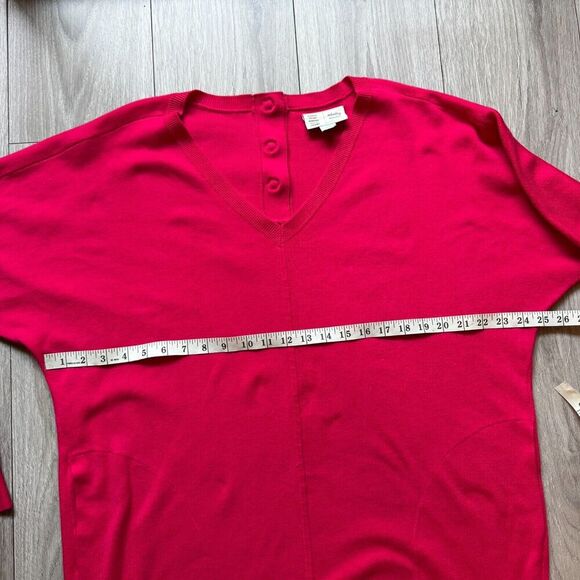 Anthropologie Saturday/Sunday Chrissy Sweater Mini Dress Size Small Pink V Neck - Picture 4 of 11